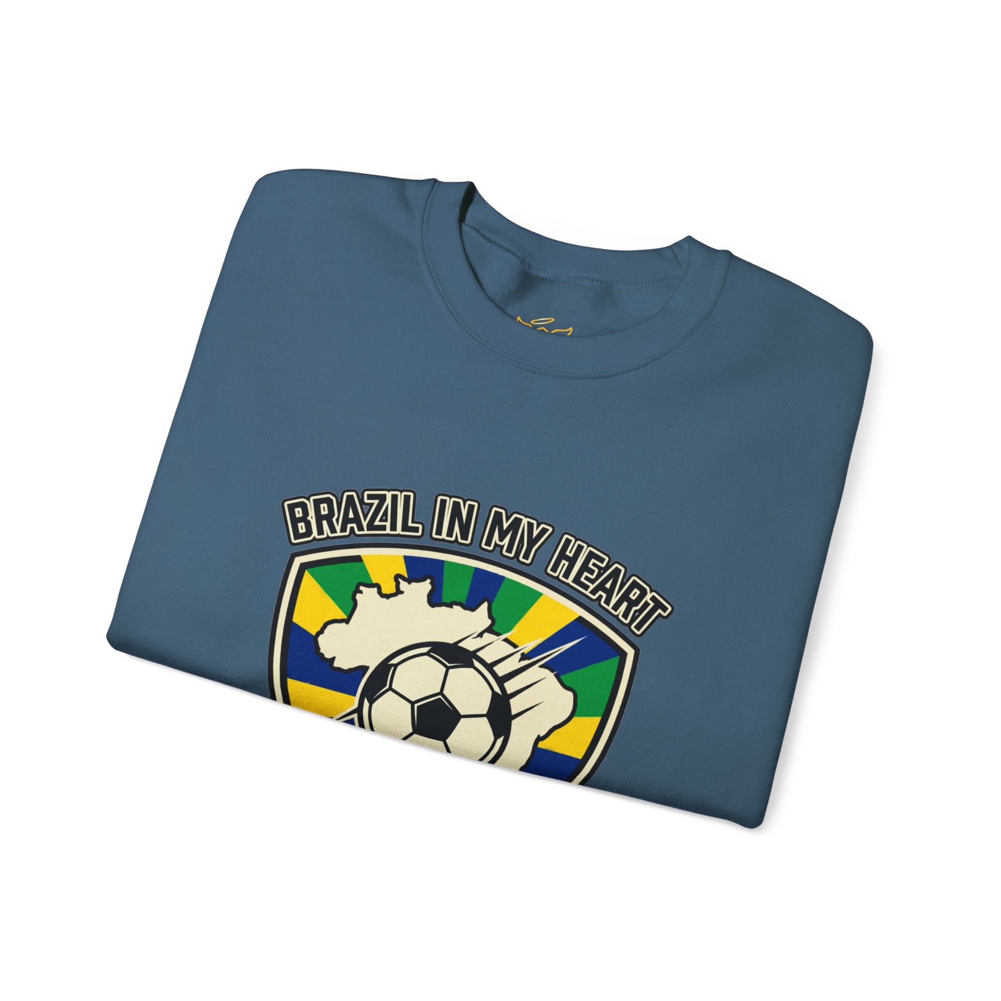 Brazil In My Heart Soccer Sweatshirt | Brazil fans world cup Soccer 2026 Sweatshirt - Trending Novelties & Gifts