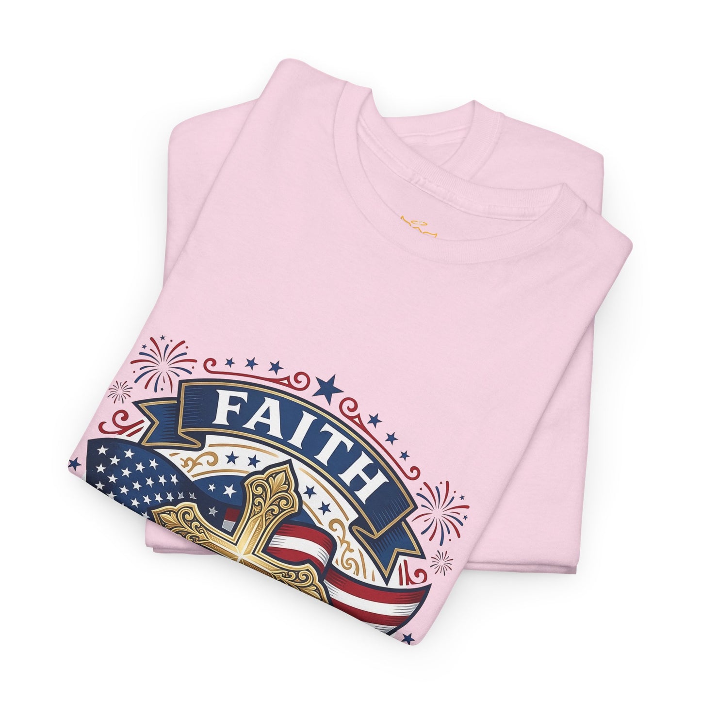 Faith, Family & Freedom Tee (USA 250th) — Patriotic Cross American Flag T-Shirt