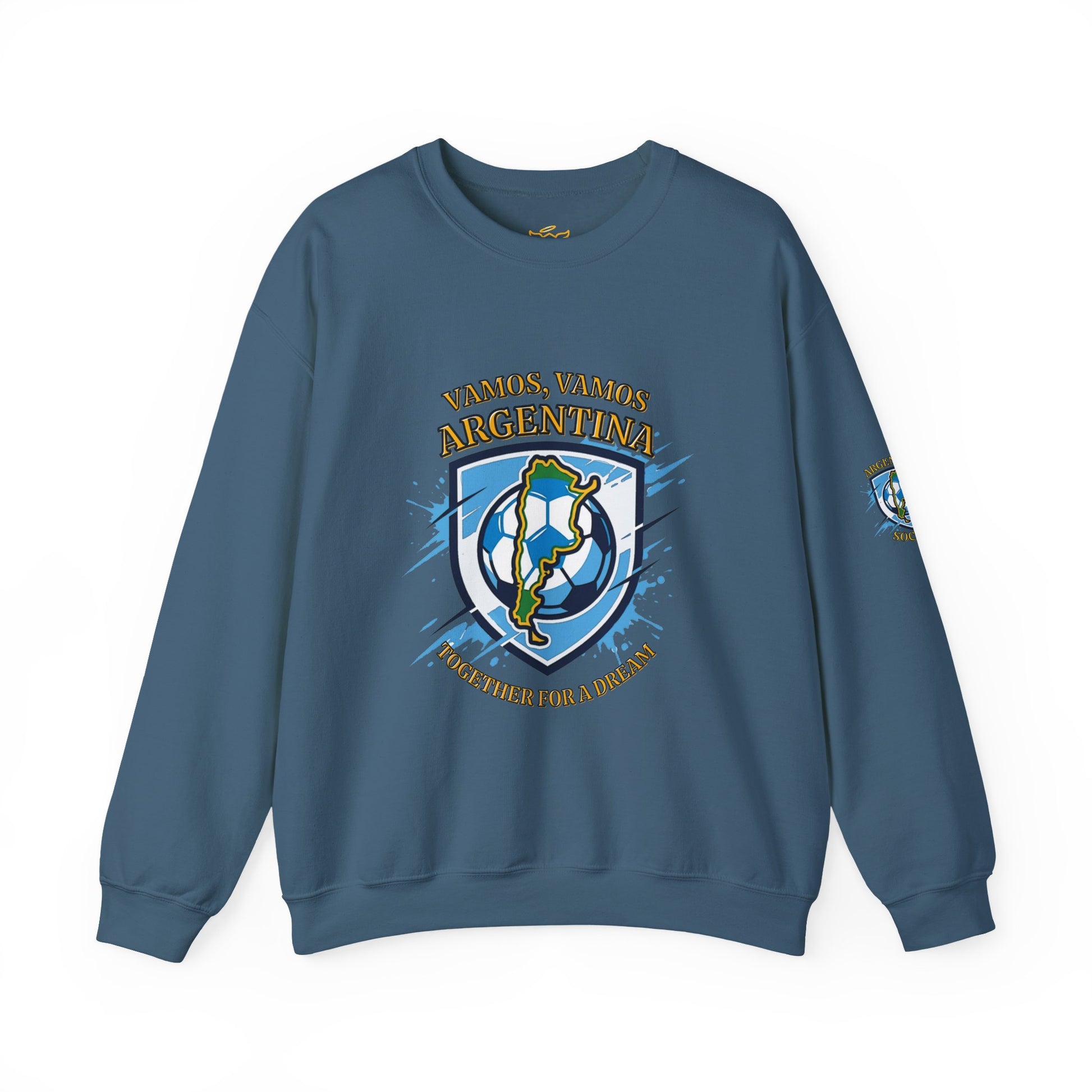 Argentina Soccer Crewneck Sweatshirt – "Vamos, Vamos Argentina" Football Fan Pullover - Trending Novelties & Gifts