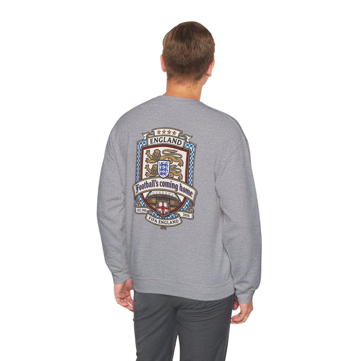 England's Soccer Fans' Crewneck Sweatshirt - "Football's Coming Home"