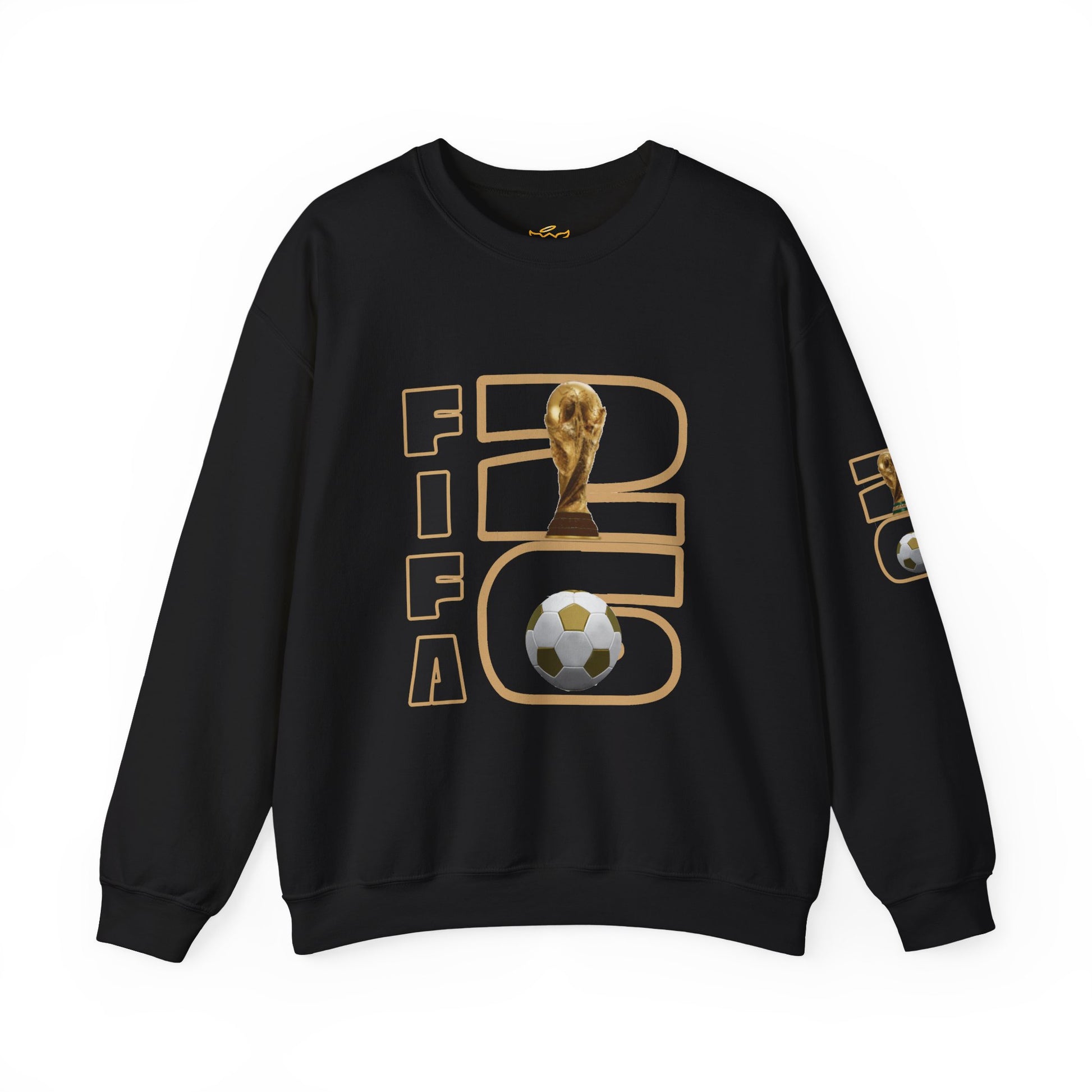 FIFA World Cup 2026 Crewneck Sweatshirt — Gold Trophy & Soccer Ball Design - Trending Novelties & Gifts