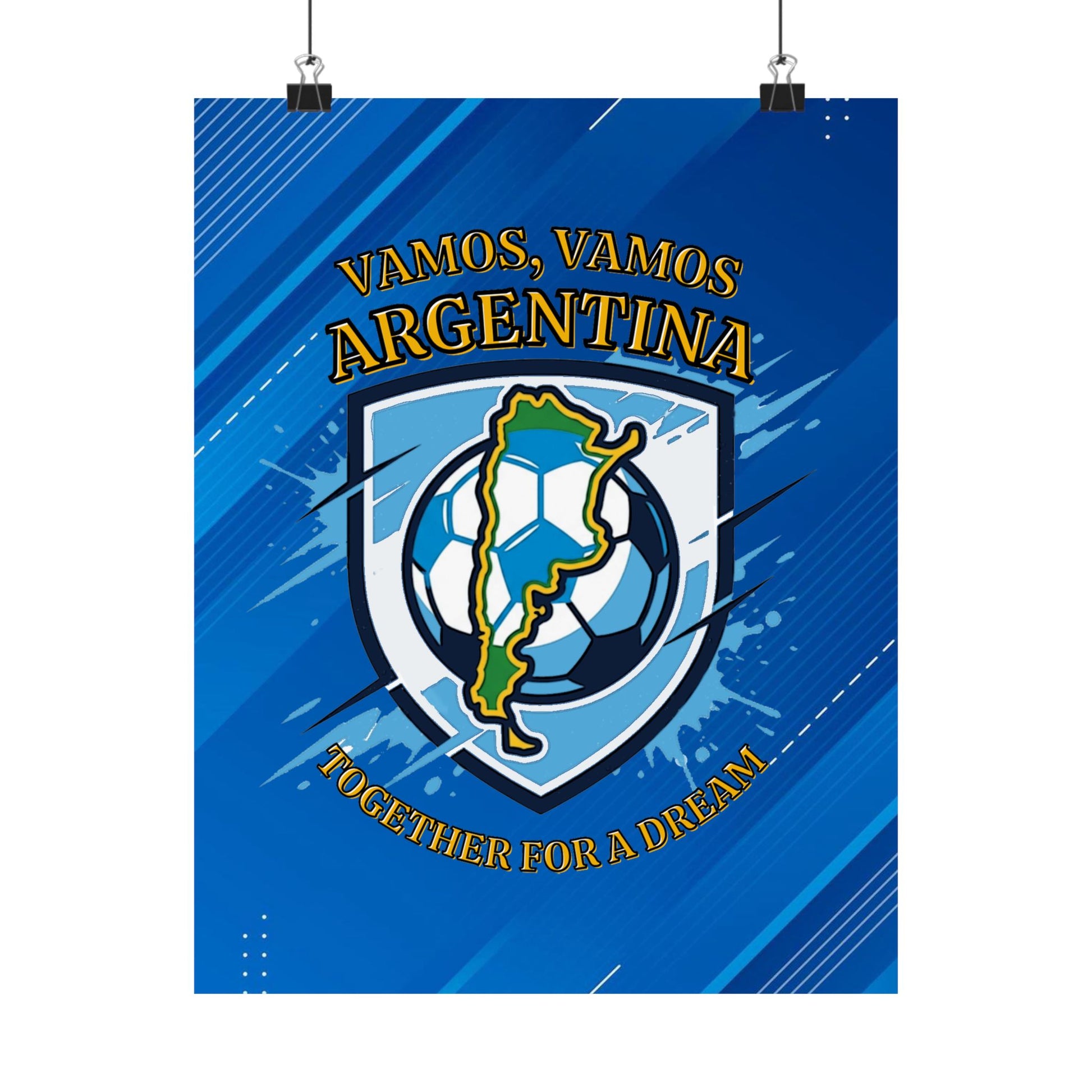 Argentina Soccer Poster — "Vamos, Vamos Argentina" Matte Vertical Wall Art - Trending Novelties & Gifts