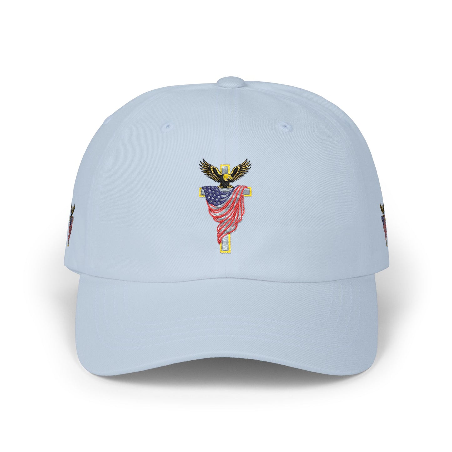 Patriotic Eagle Dad Cap — American Flag Embroidered Cap (USA 250th)