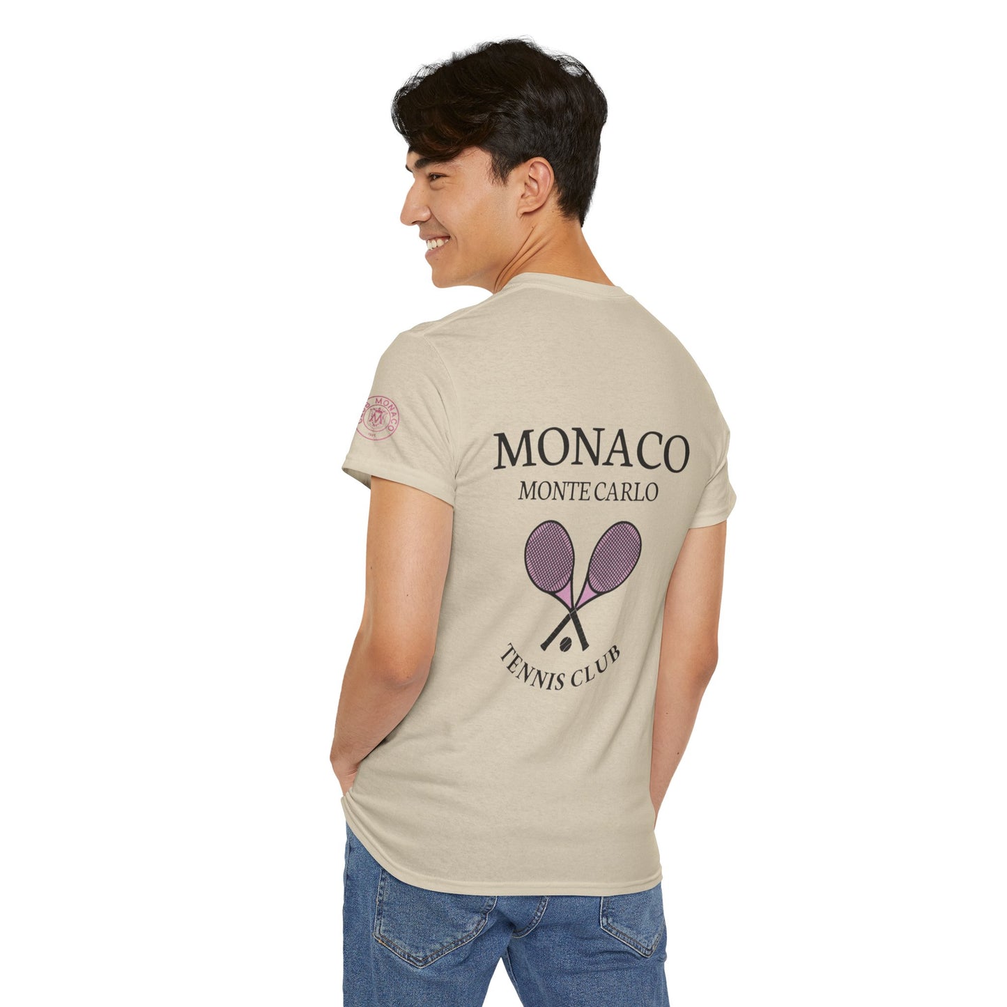 Monaco Monte Carlo Tennis Club Tee — Vintage Tennis Racket Shirt