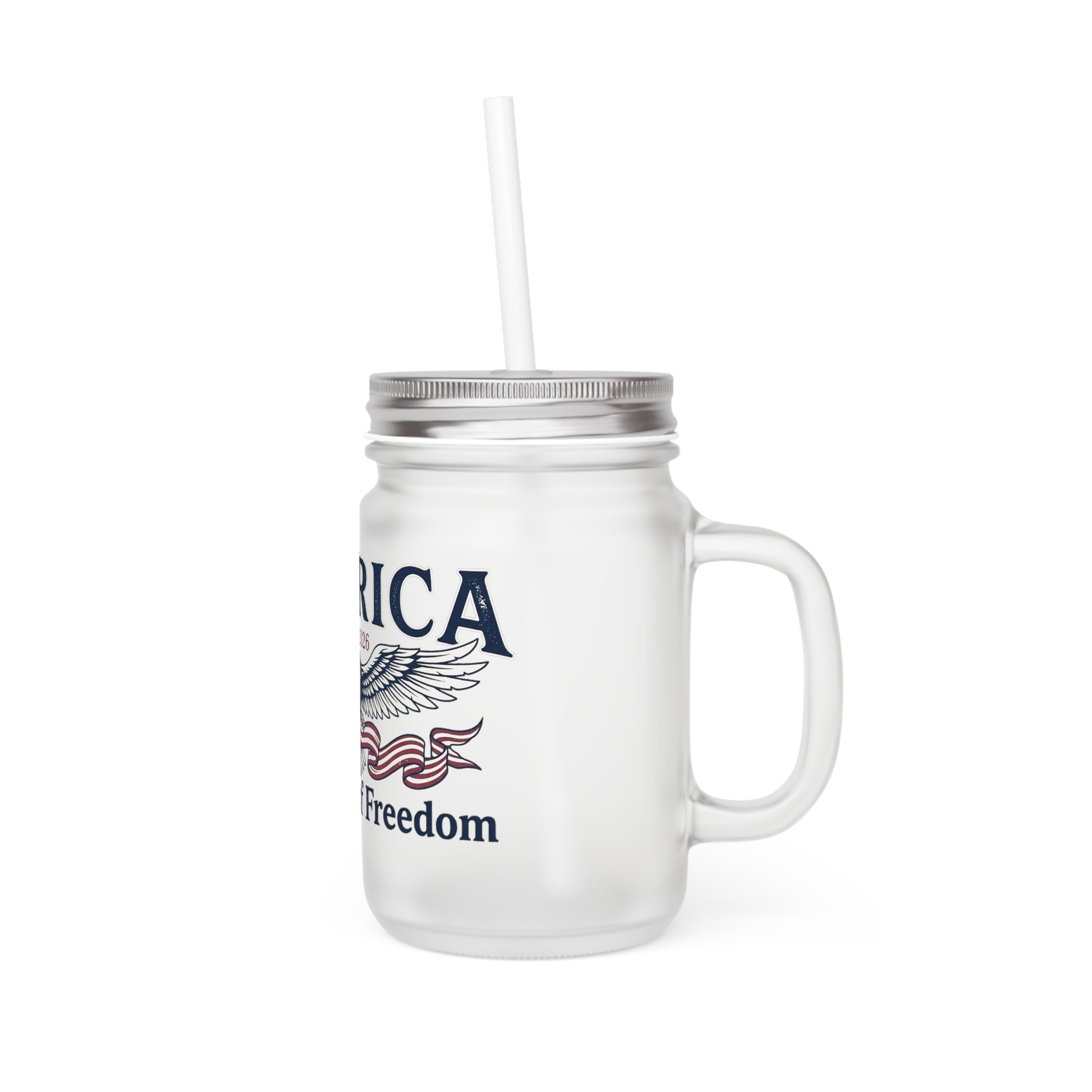 American 250th Anniversary Mason Jar Tumbler – USA 250th ANNIVERSARY Glass Mug with Straw - Trending Novelties & Gifts