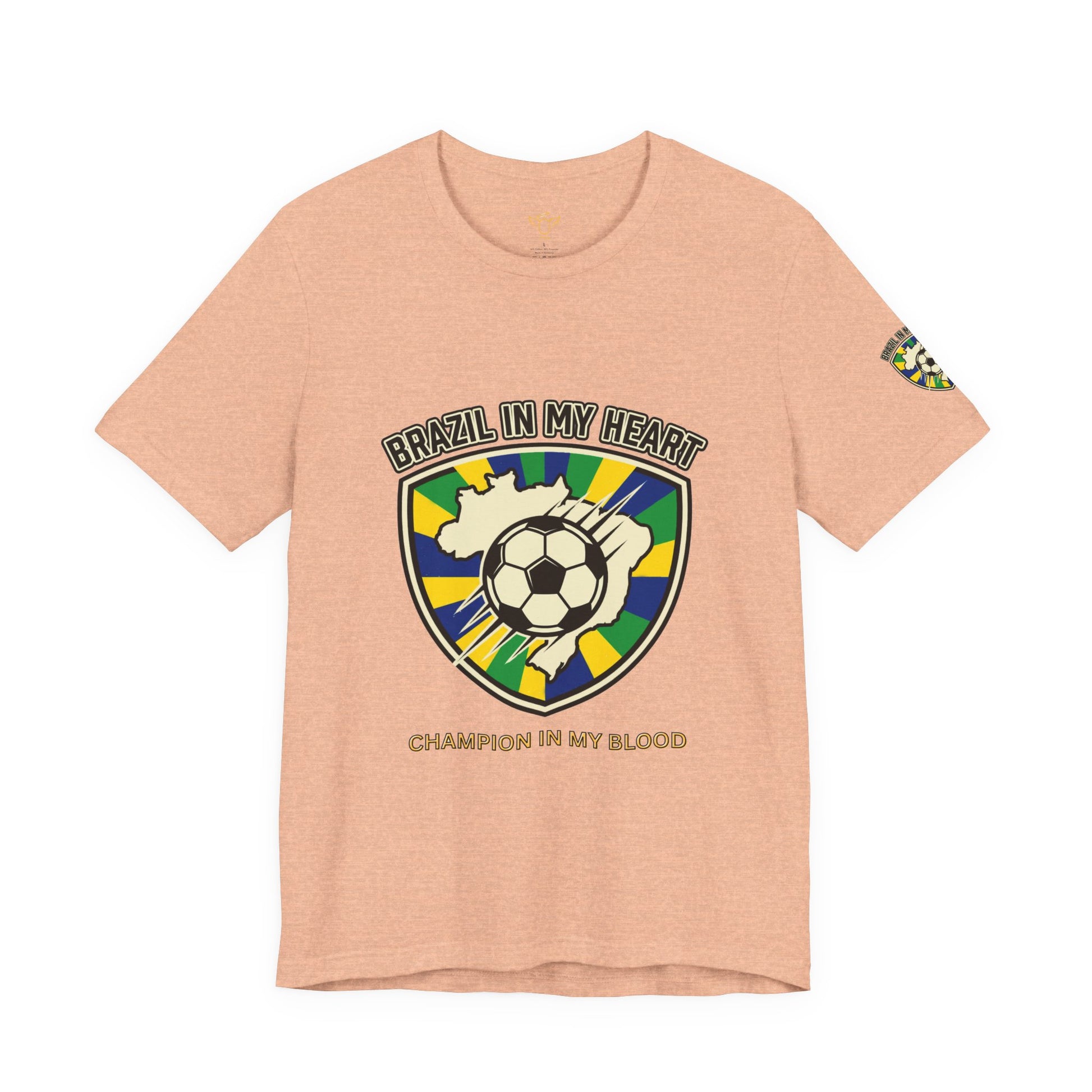 Brazil in My Heart Soccer Crest Tee | Brazil fans world cup 2026 shirts for sale