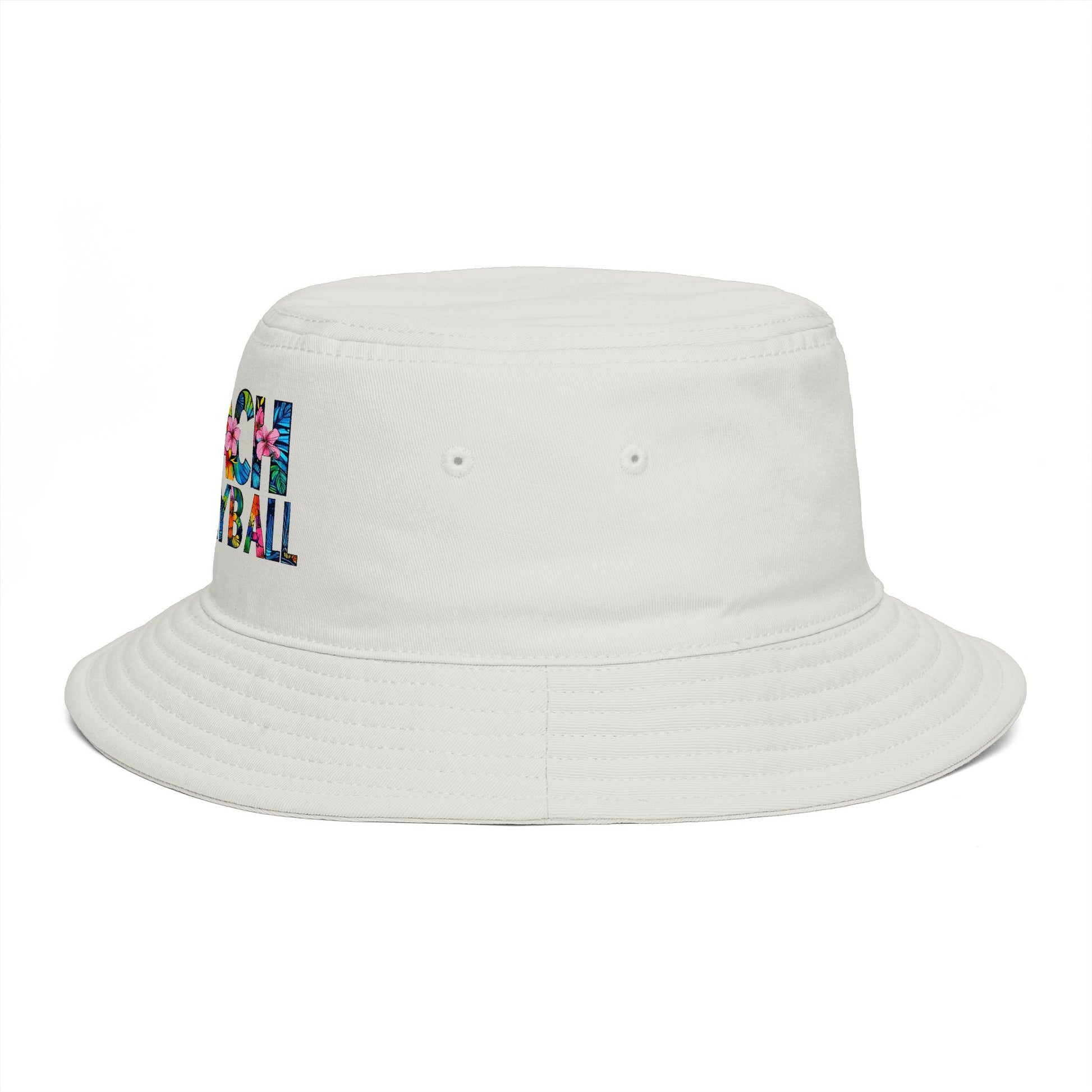 Beach Volleyball Bucket Hat — Floral Graphic Summer Hat for Players & Fans - Trending Novelties & Gifts