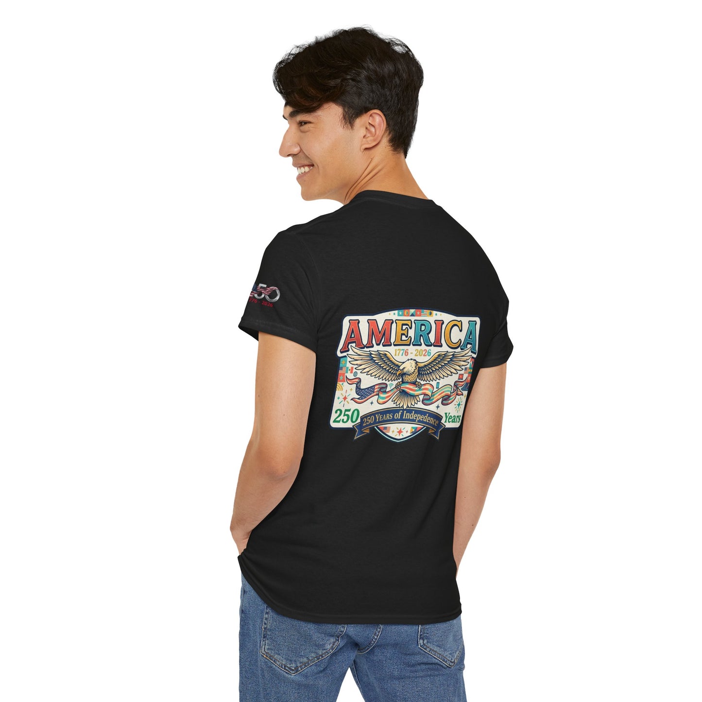 USA 250th ANNIVERSARY Vintage Graphic Tee — 250 Years Patriotic Independence Day Shirt - Trending Novelties & Gifts