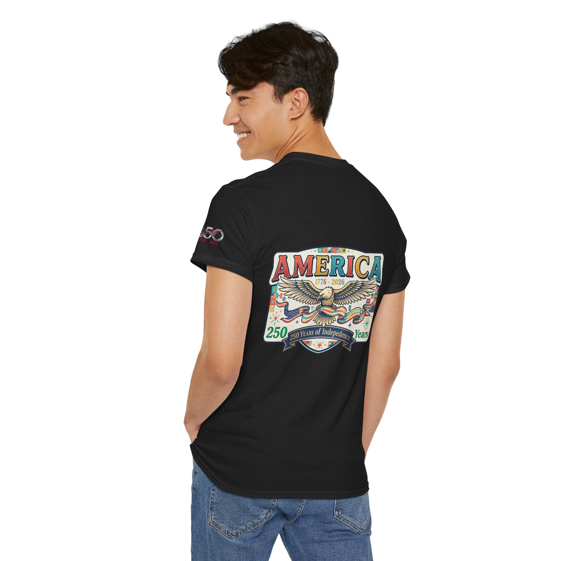 USA 250th ANNIVERSARY Vintage Graphic Tee — 250 Years Patriotic Independence Day Shirt - Trending Novelties & Gifts