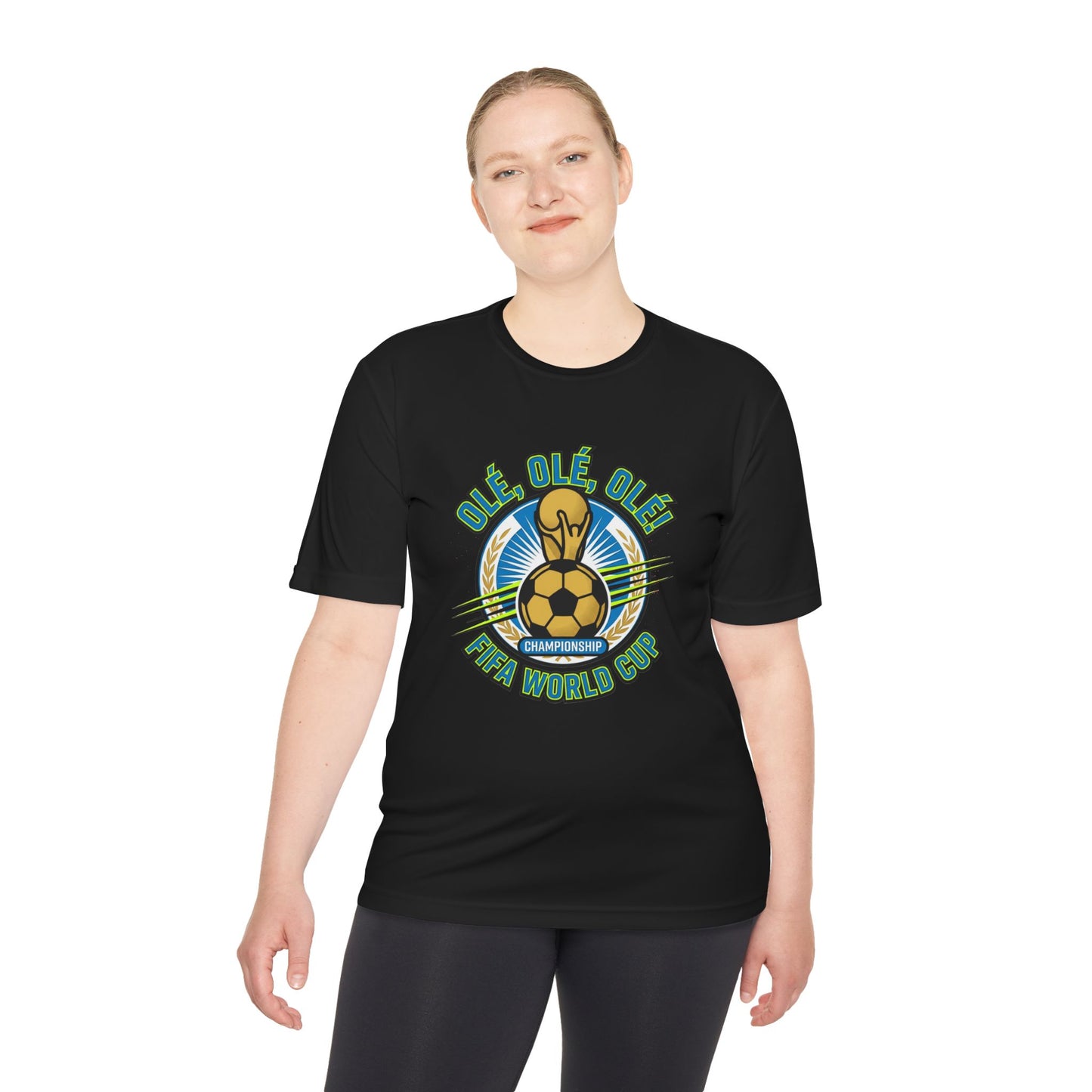World Cup Soccer Moisture-Wicking Tee — "Ole Ole Ole" Graphic Tee - Trending Novelties & Gifts