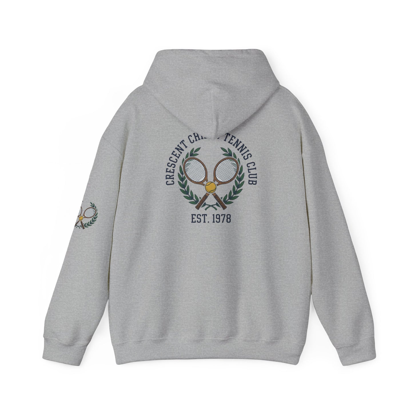 Tennis Club Hoodie — "Crescent Chief's Tennis Club" Retro Athletic Pullover