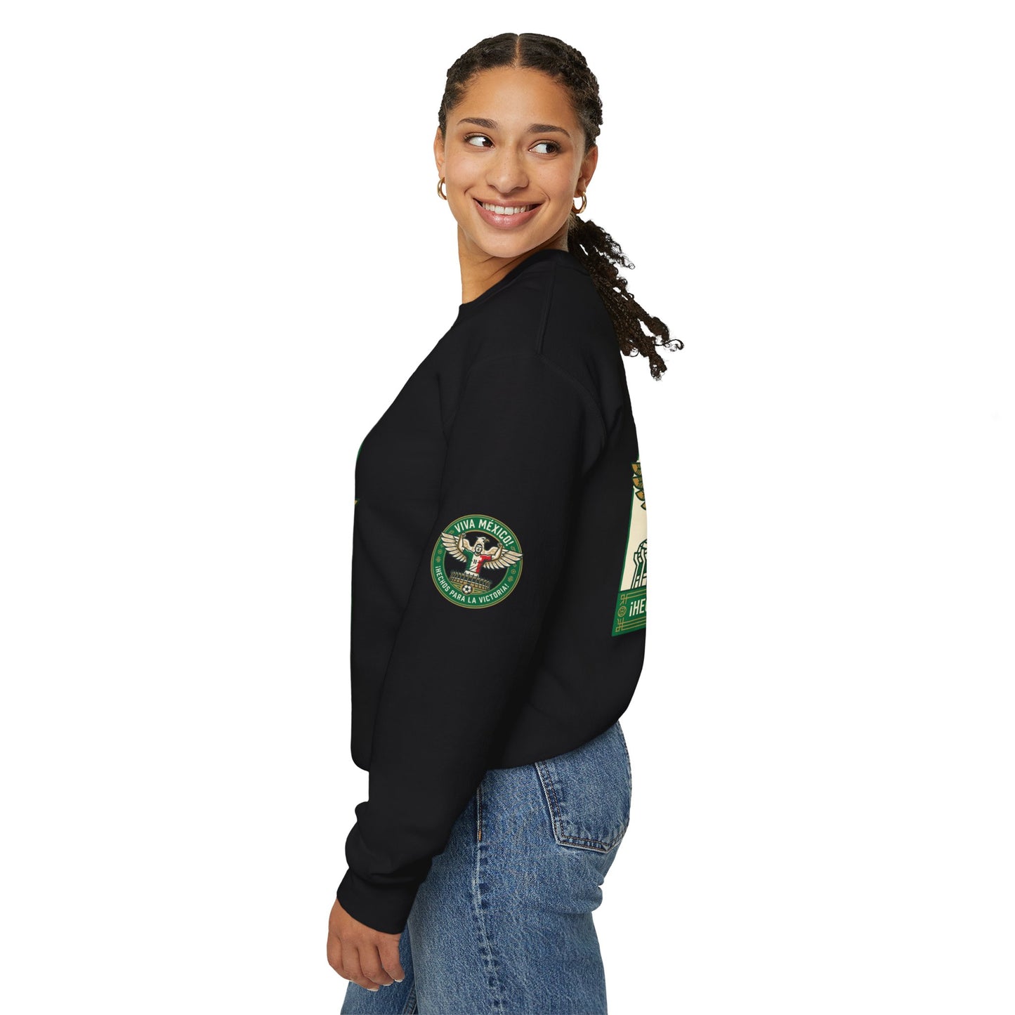 Viva México Soccer Crewneck Sweatshirt — "Hechos Para La Victoria" Soccer Fan Pullover