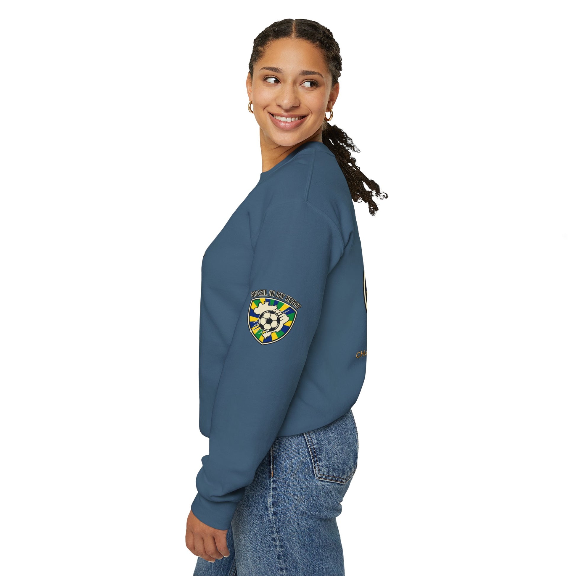 Brazil In My Heart Soccer Sweatshirt | Brazil fans world cup Soccer 2026 Sweatshirt - Trending Novelties & Gifts