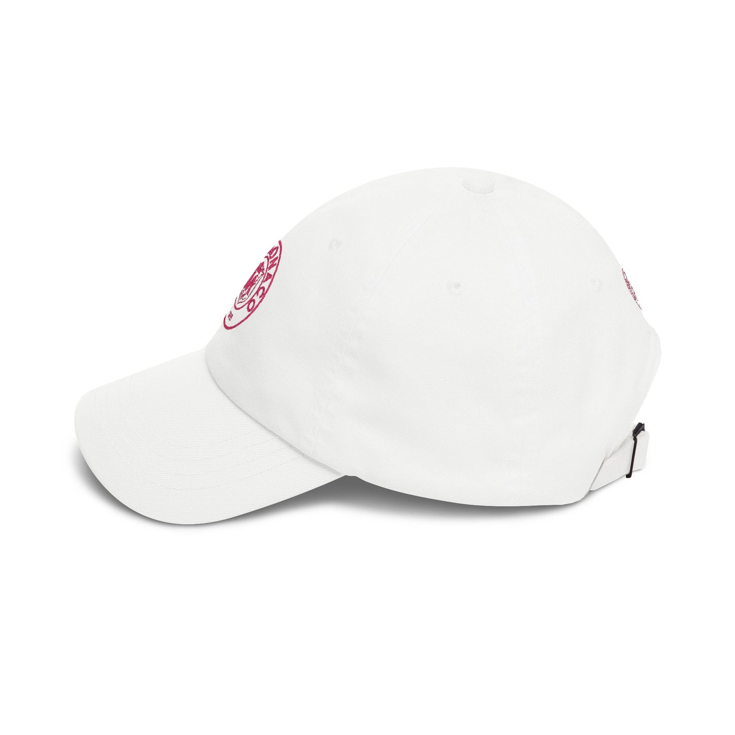 Club Monaco Embroidered Dad Cap — Classic White Baseball Hat (EM)