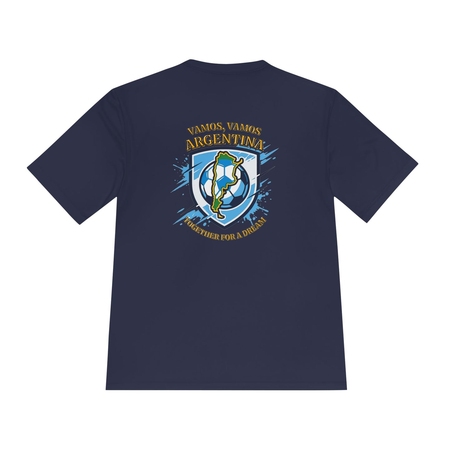 Argentina Soccer Shield Tee — "Vamos, Vamos Argentina" Football Shirt | Moisture-wicking tee - Trending Novelties & Gifts