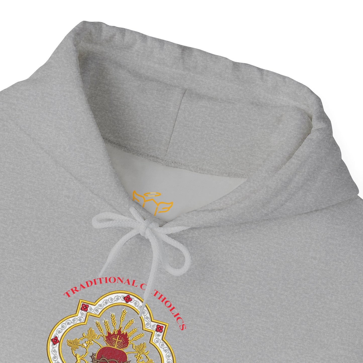 Sacred Heart Rose Hoodie — Spiritual Heart Graphic Sweatshirt (CT)