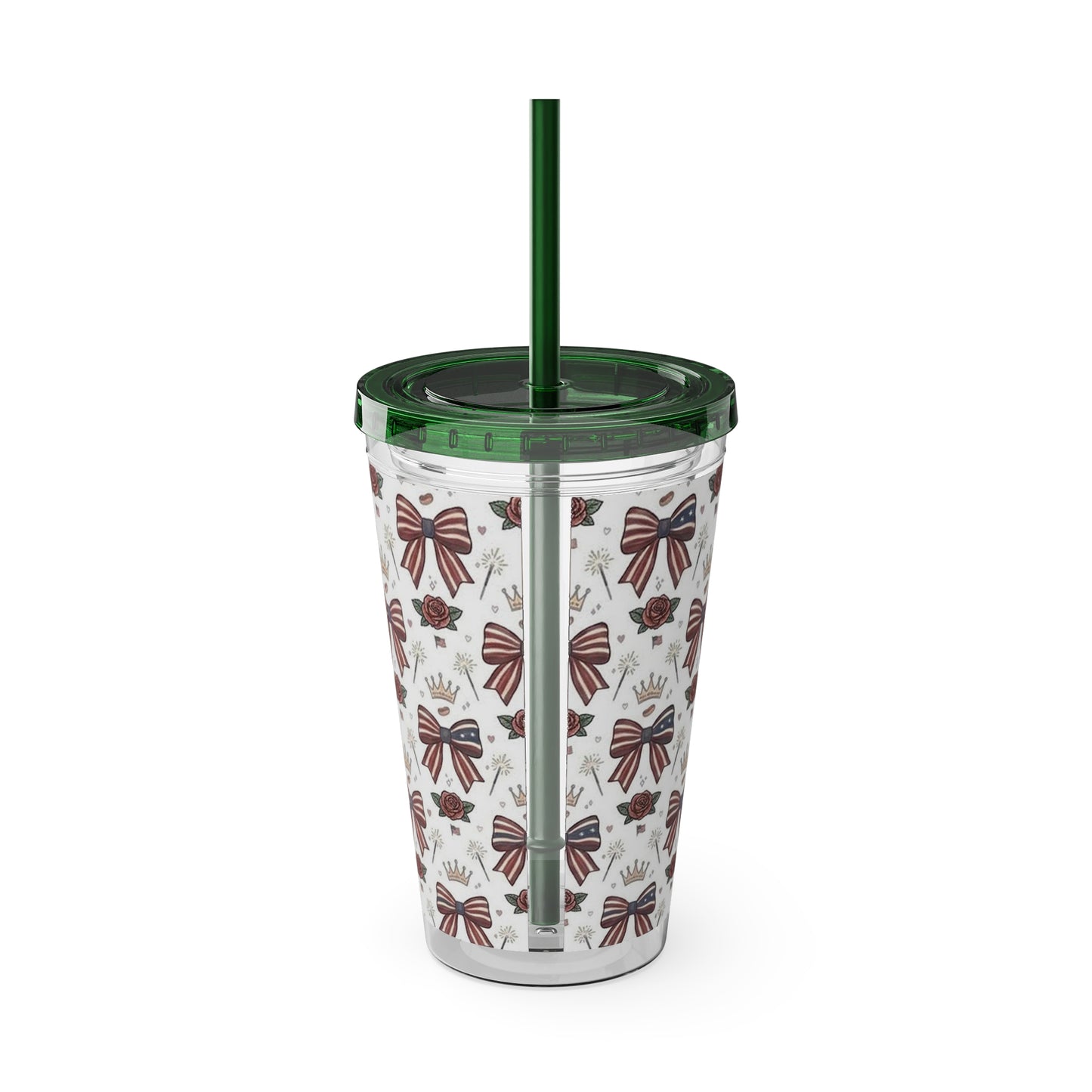 USA 250th ANNIVERSARY 16oz Tumbler with Straw | Patriotic 'Land of the Free' 16oz Tumbler with Straw - Trending Novelties & Gifts