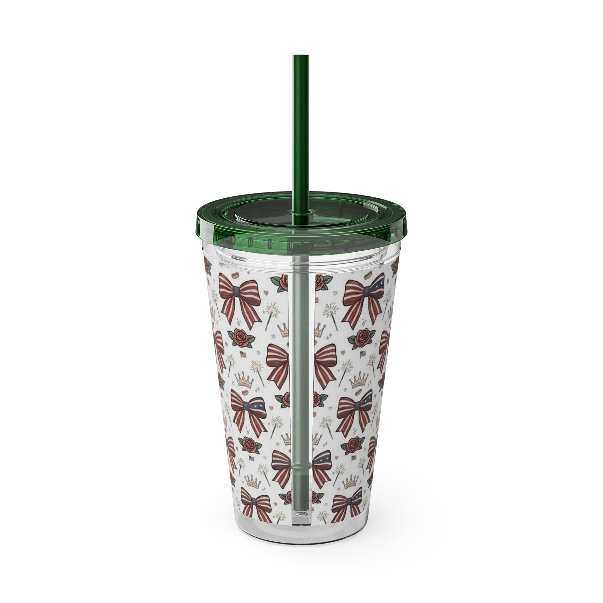 USA 250th ANNIVERSARY 16oz Tumbler with Straw | Patriotic 'Land of the Free' 16oz Tumbler with Straw - Trending Novelties & Gifts
