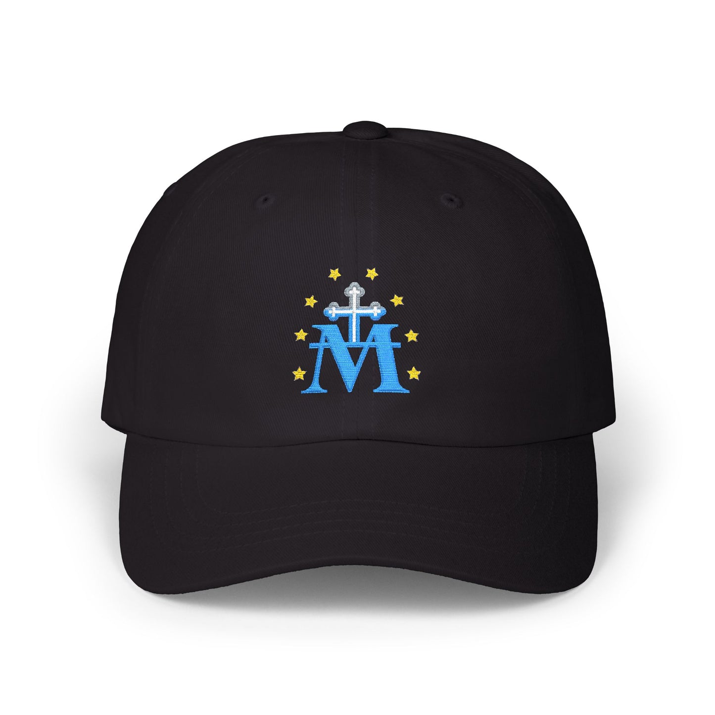 Marian 'M' Embroidered Cap — Blue Marian Monogram Cap (EM)