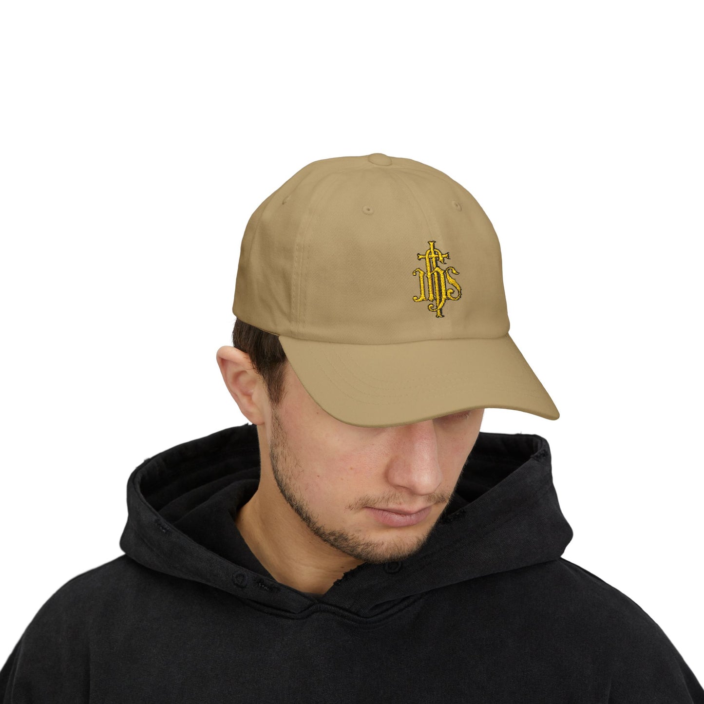 Dad Cap — Embroidered Catholic IHS Monogram Baseball Cap (EM)