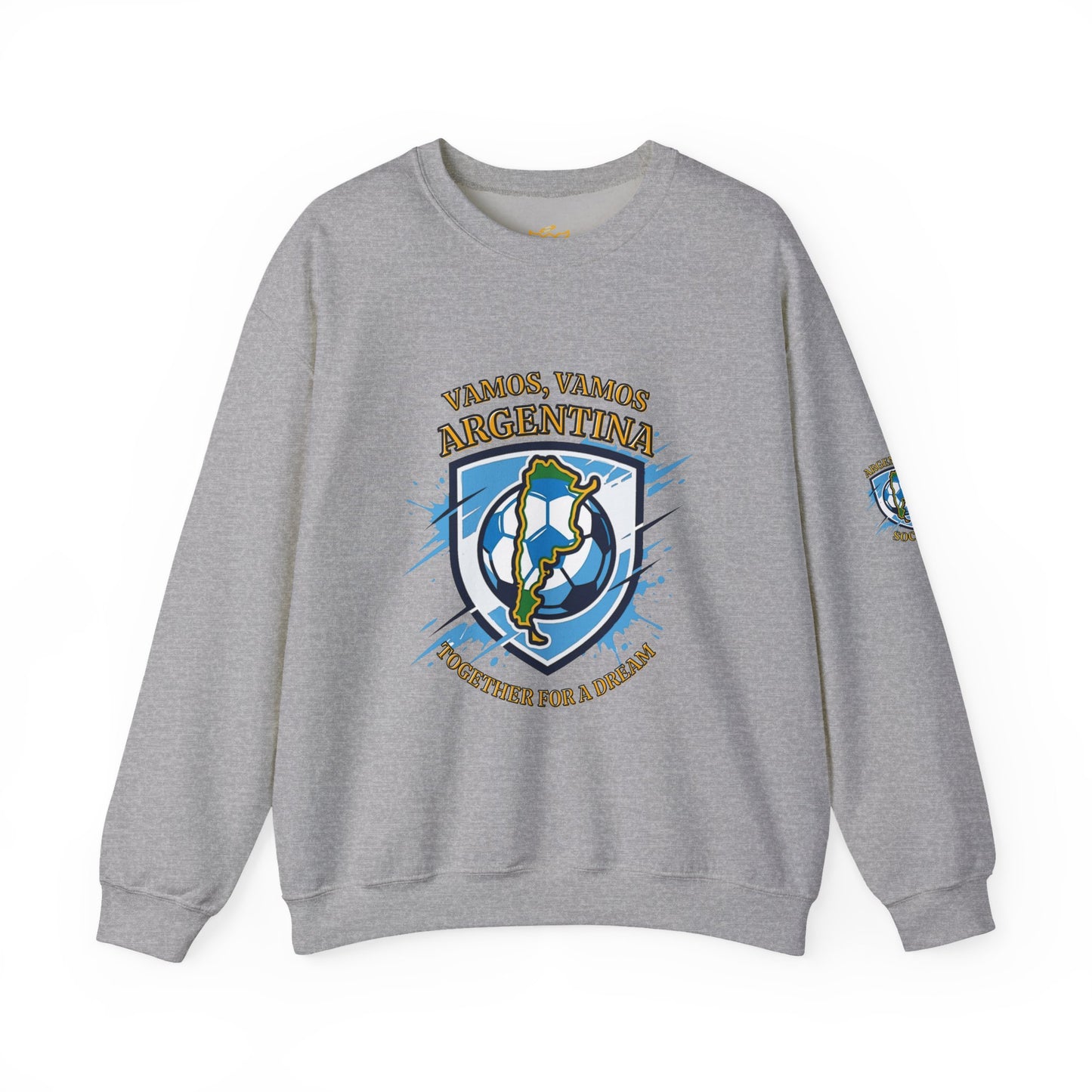 Argentina Soccer Crewneck Sweatshirt – "Vamos, Vamos Argentina" Football Fan Pullover - Trending Novelties & Gifts