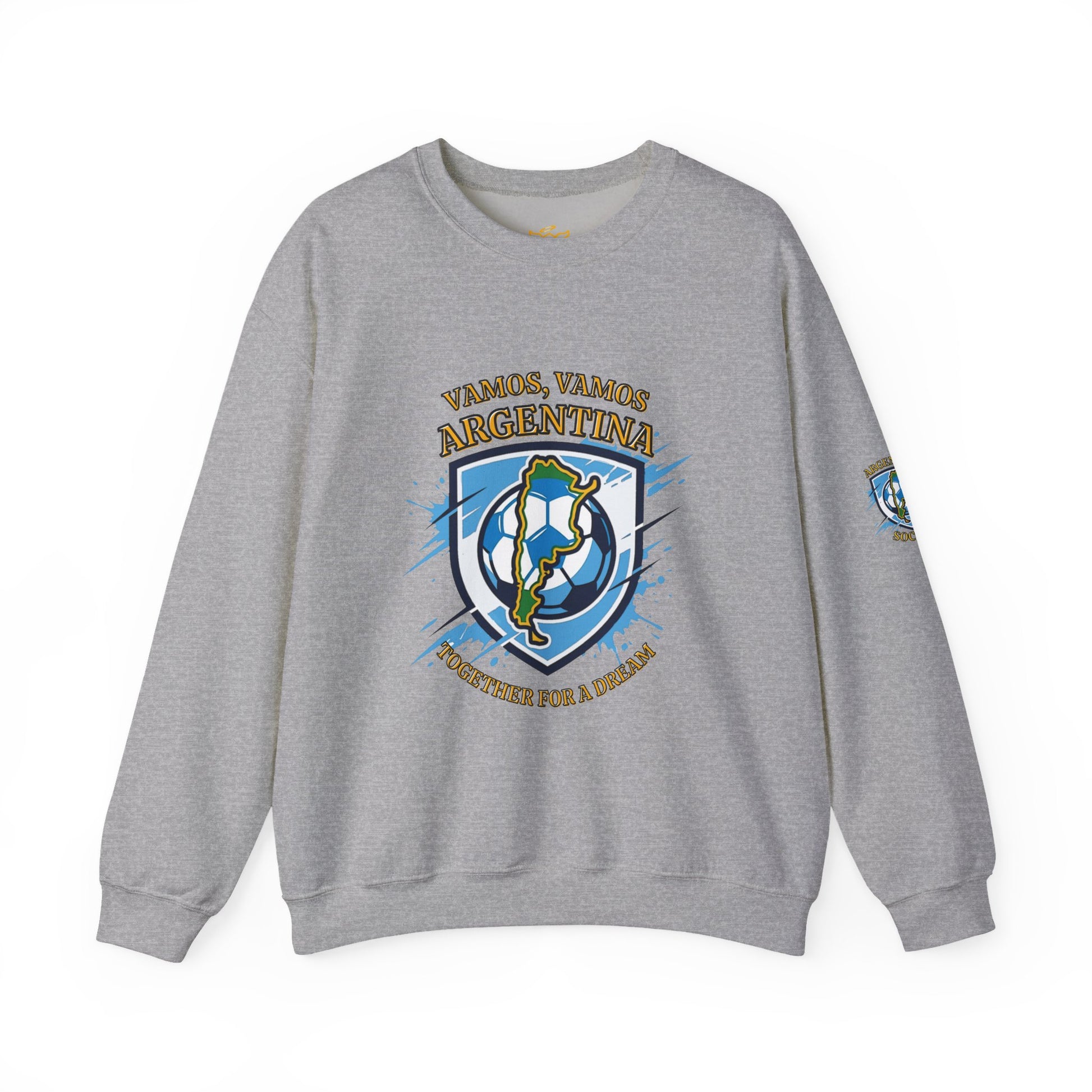 Argentina Soccer Crewneck Sweatshirt – "Vamos, Vamos Argentina" Football Fan Pullover - Trending Novelties & Gifts