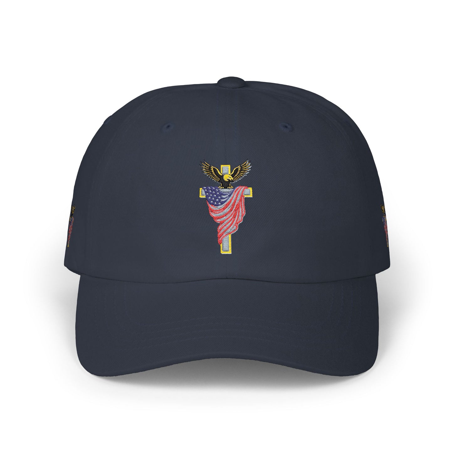 Patriotic Eagle Dad Cap — American Flag Embroidered Cap (USA 250th)