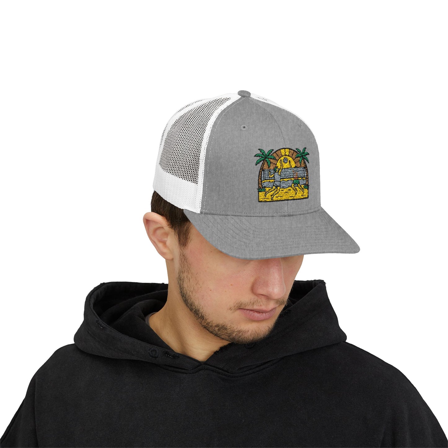 Beach Volleyball Snapback Trucker Cap — Summer Beach Volleyball Embroidered Cap - Trending Novelties & Gifts