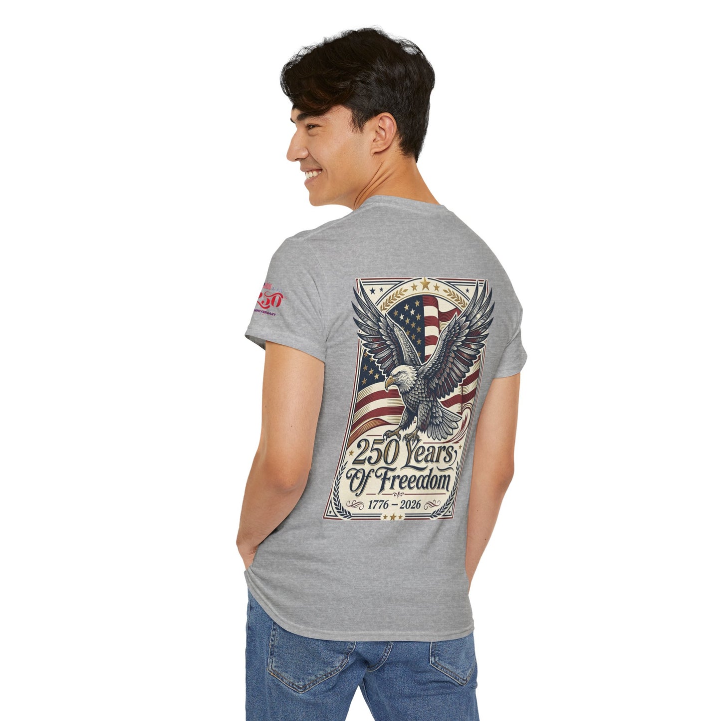 USA 250th ANNIVERSARY Eagle T-Shirt —  AMERICA'S 250 Years ANNIVERSARY of Freedom Tee - Trending Novelties & Gifts