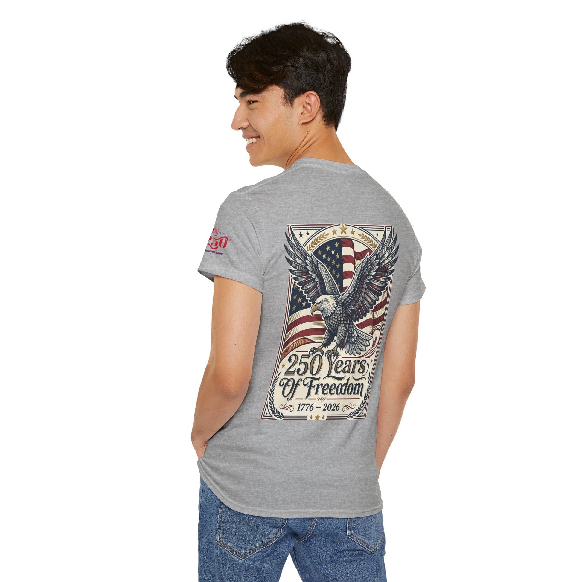 USA 250th ANNIVERSARY Eagle T-Shirt —  AMERICA'S 250 Years ANNIVERSARY of Freedom Tee - Trending Novelties & Gifts
