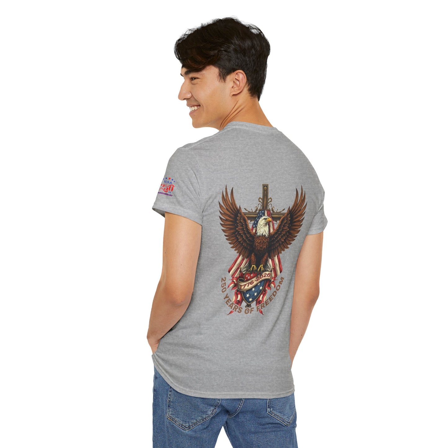 Patriotic Eagle Tee — 250 Years of Freedom Graphic T‑Shirt (USA 250th)