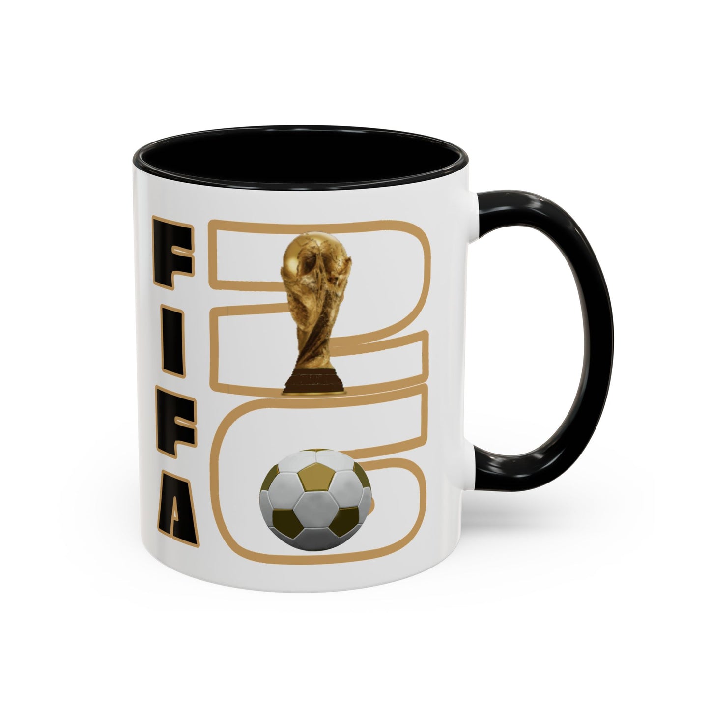 FIFA World Cup '26 Coffee Mug — Soccer Trophy & Ball Graphic 11/15oz
