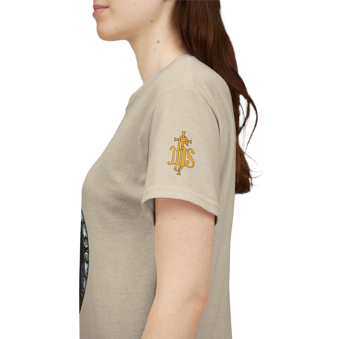 Baby Jesus Tee — Christian Stained Glass Graphic T‑Shirt (CT)