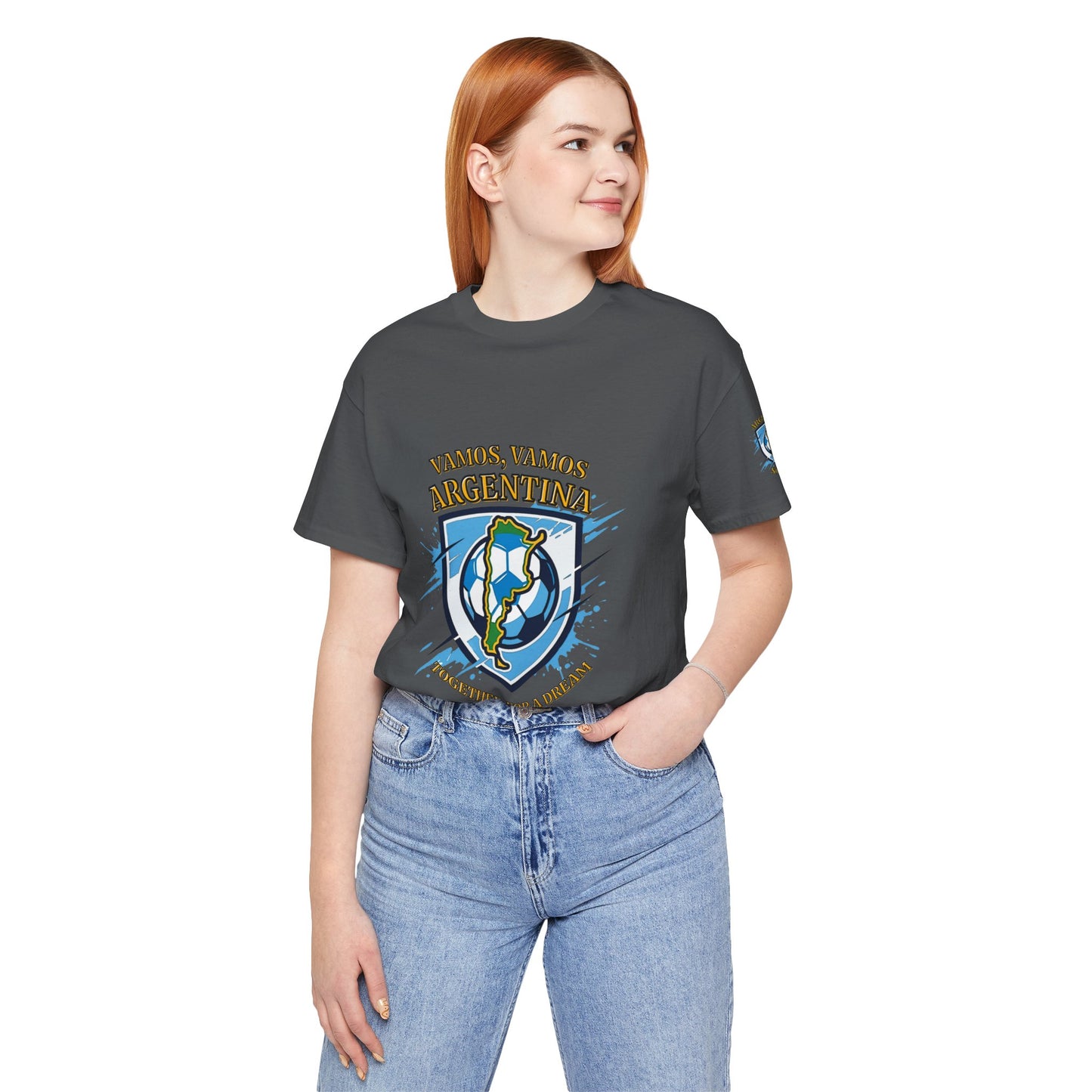 Argentina Soccer T-Shirt - "Vamos, Vamos Argentina" Together for a Dream Fan Tee - Trending Novelties & Gifts