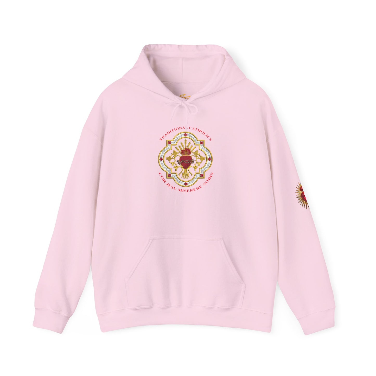 Sacred Heart Rose Hoodie — Spiritual Heart Graphic Sweatshirt (CT)