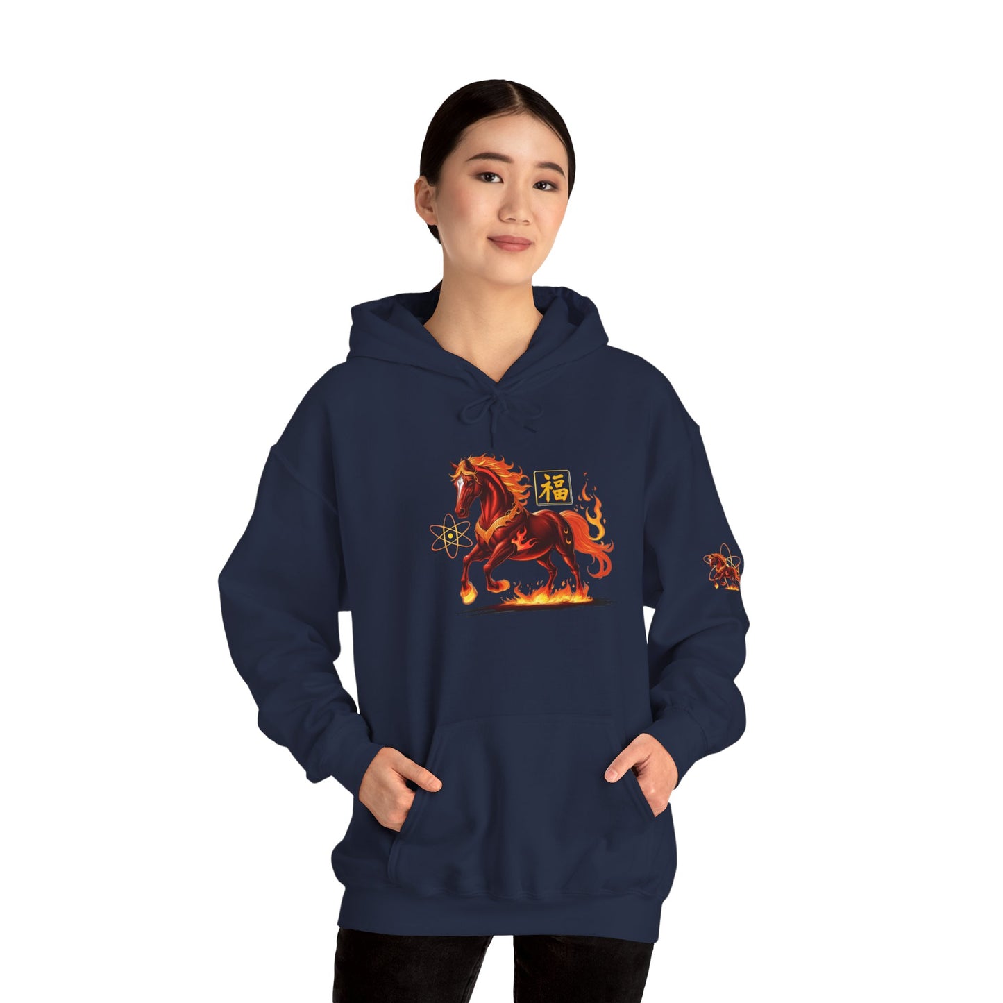 Horse of Fire Hoodie – Chinese New Year Lucky Horse Novelty Tee