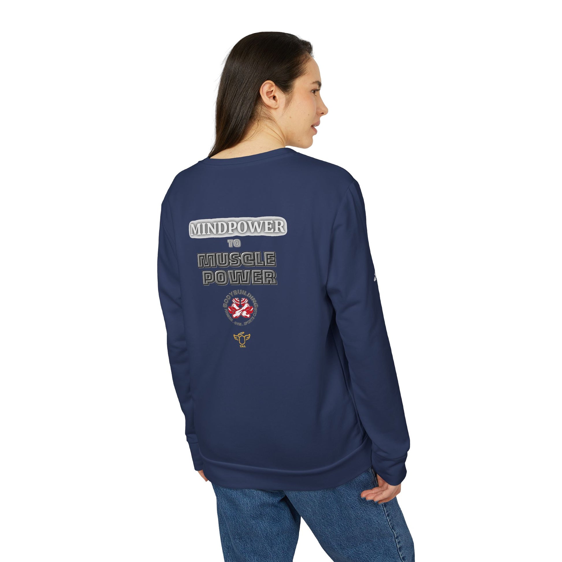 Adidas Sports Fleece Sweatshirt with Motivational Quote, Adidas sweatshirt, motivational quote sweatshirt,