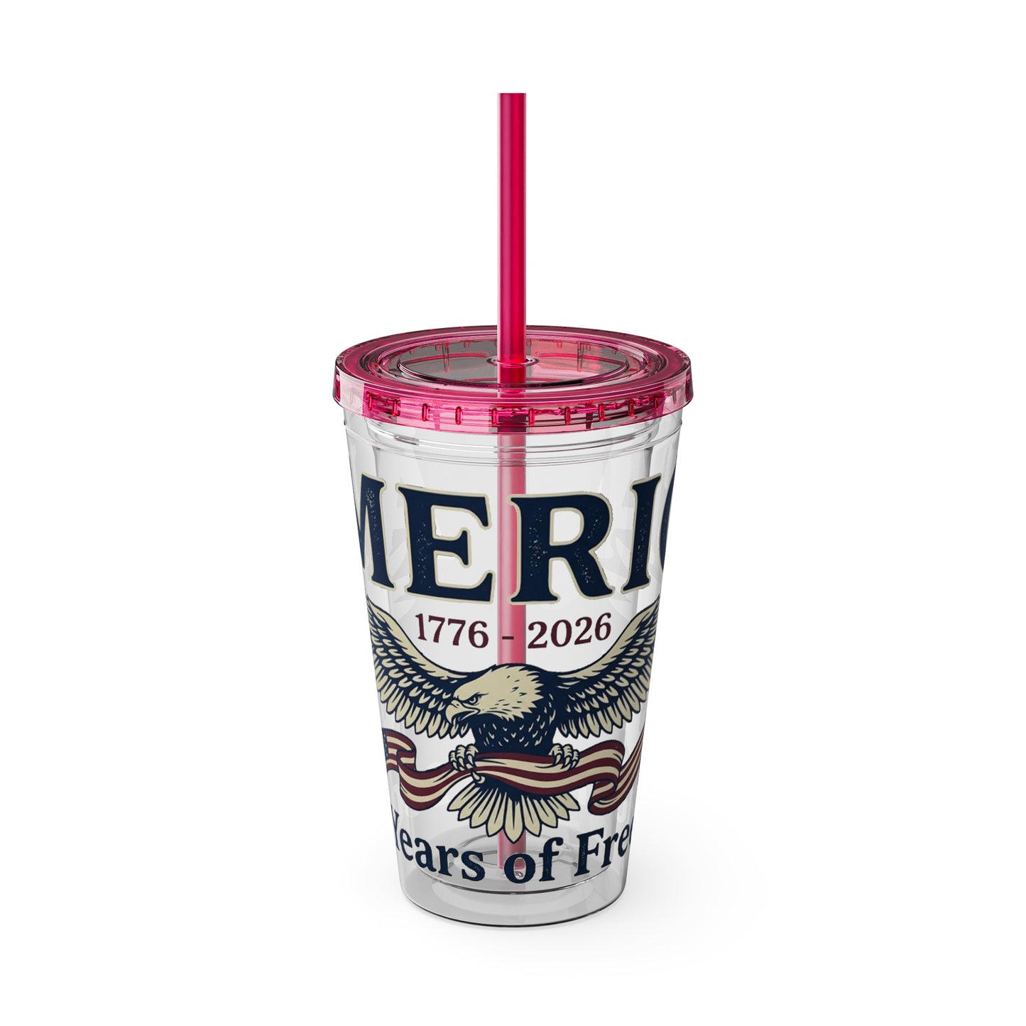 Patriotic 250th Anniversary Eagle Tumbler with Straw — 16oz - Trending Novelties & Gifts