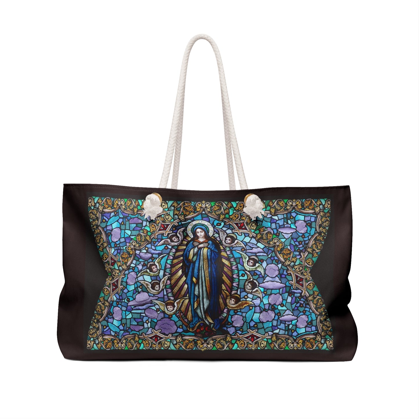 Virgin Mary Summer Weekender Bag — Religious Travel Tote - Trending Novelties & Gifts