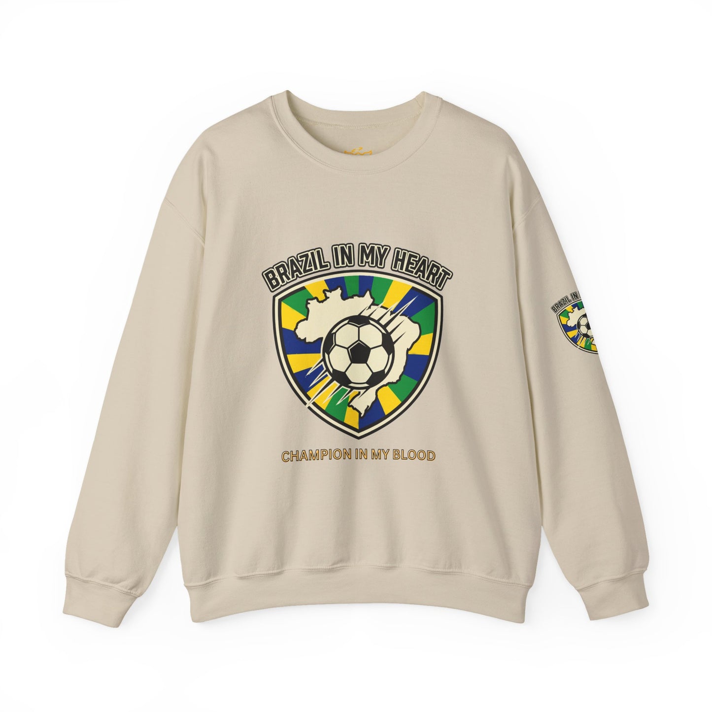 Brazil In My Heart Soccer Sweatshirt | Brazil fans world cup Soccer 2026 Sweatshirt - Trending Novelties & Gifts