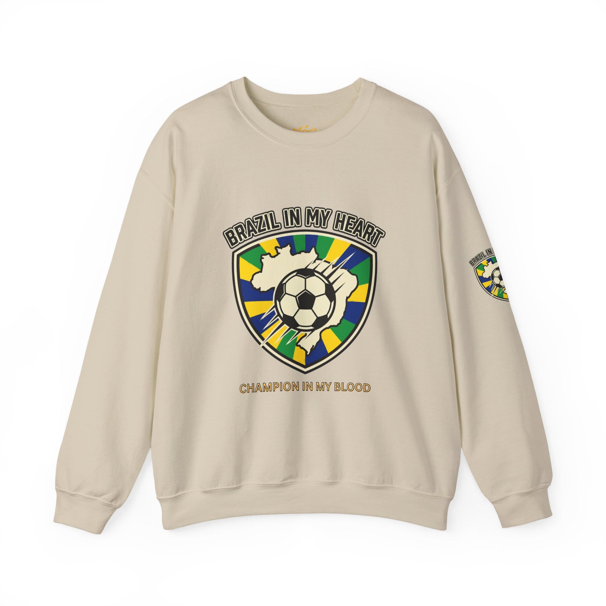 Brazil In My Heart Soccer Sweatshirt | Brazil fans world cup Soccer 2026 Sweatshirt - Trending Novelties & Gifts