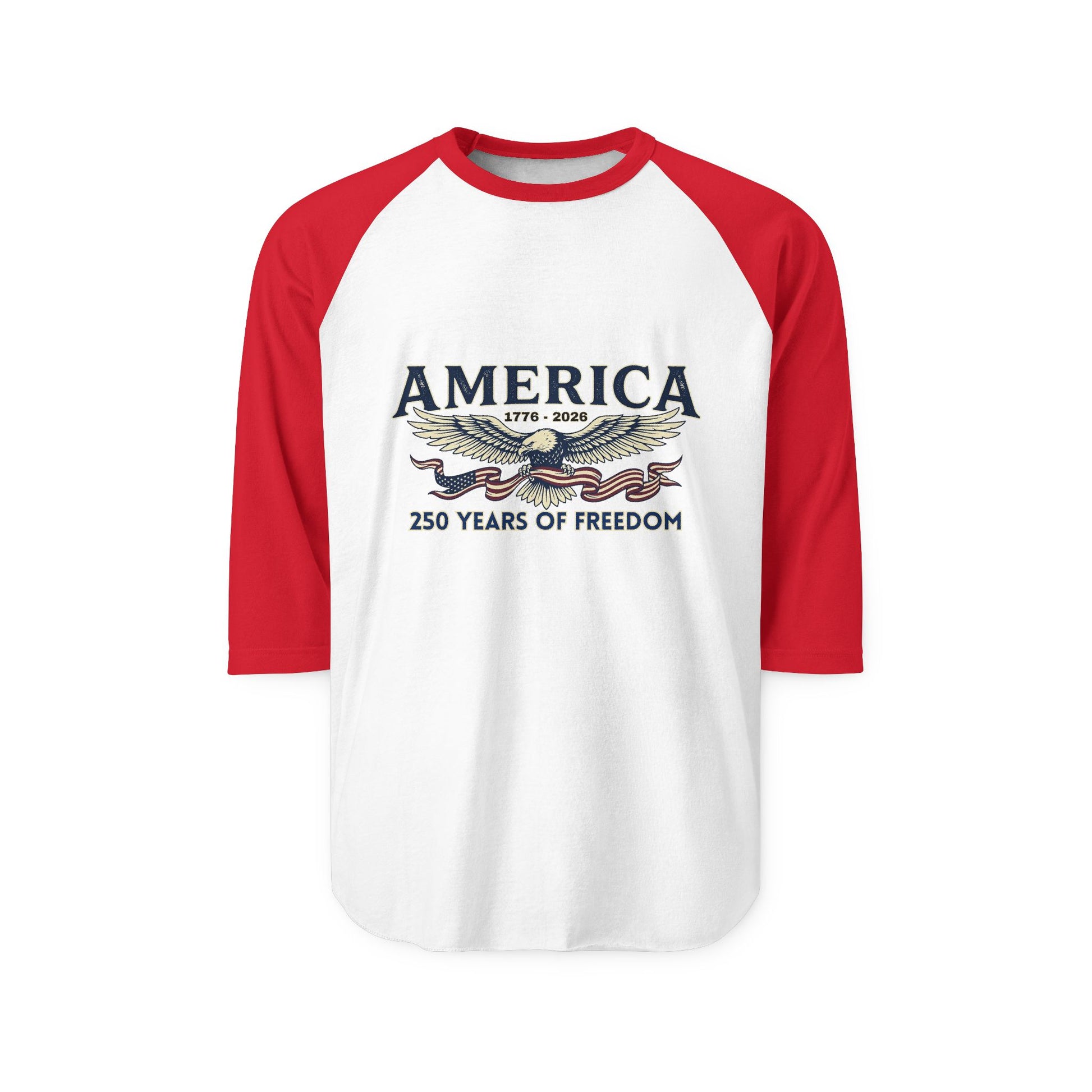 America Eagle Raglan Shirt Baseball Tee | USA 250th ANNIVERSARY Baseball Tee - Trending Novelties & Gifts