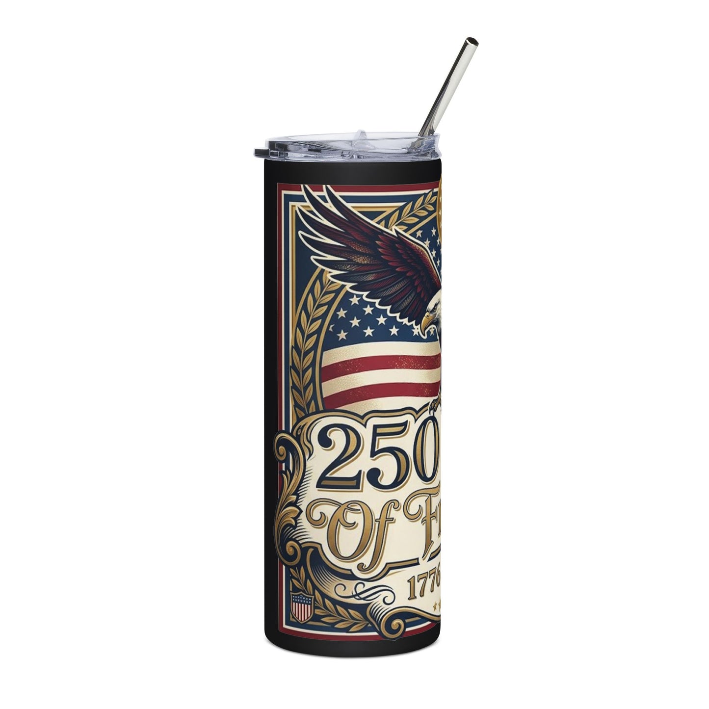 USA 250th ANNIVERSARY Patriotic Stainless Steel Tumbler 20oz — America 250 Years of Freedom Stainless Steel Tumbler - Trending Novelties & Gifts
