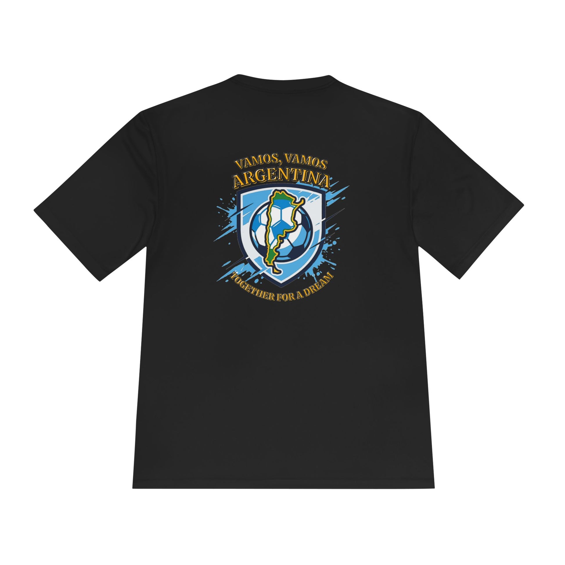 Argentina Soccer Shield Tee — "Vamos, Vamos Argentina" Football Shirt | Moisture-wicking tee - Trending Novelties & Gifts