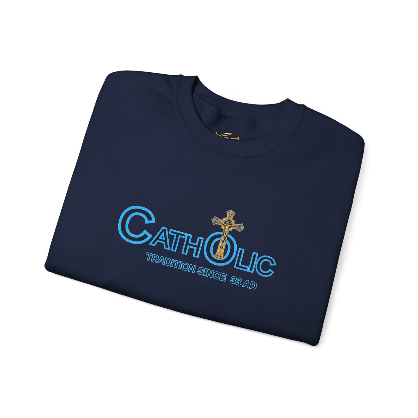 Catholic Crewneck Sweatshirt – "Tradition Since 33 AD" Religious Pullover ((CT)