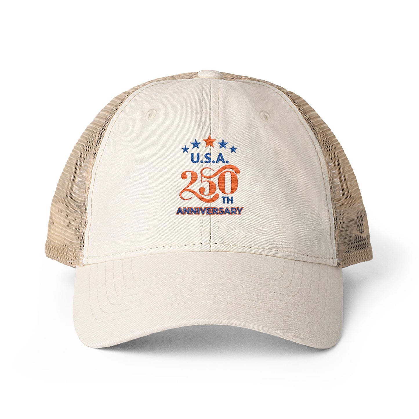 USA 250th ANNIVERSARY Women's Washed Mesh-Back Cap - Trending Novelties & Gifts