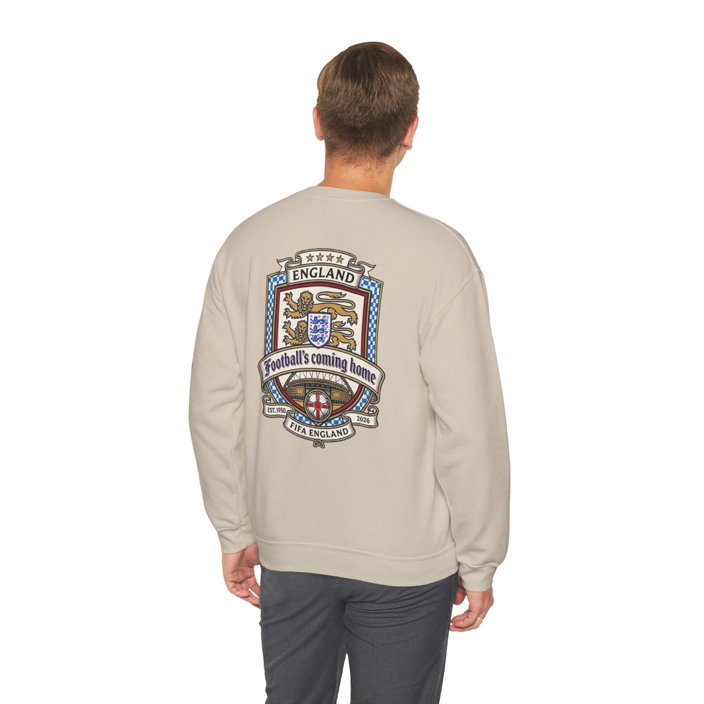 England's Soccer Fans' Crewneck Sweatshirt - "Football's Coming Home"