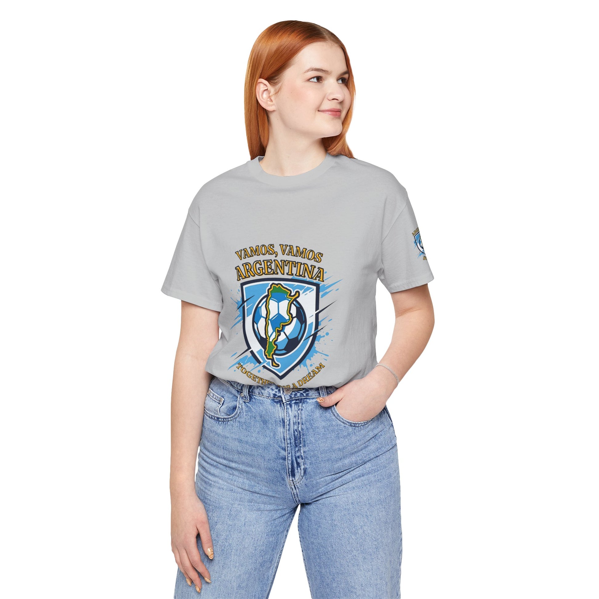 Argentina Soccer T-Shirt - "Vamos, Vamos Argentina" Together for a Dream Fan Tee - Trending Novelties & Gifts