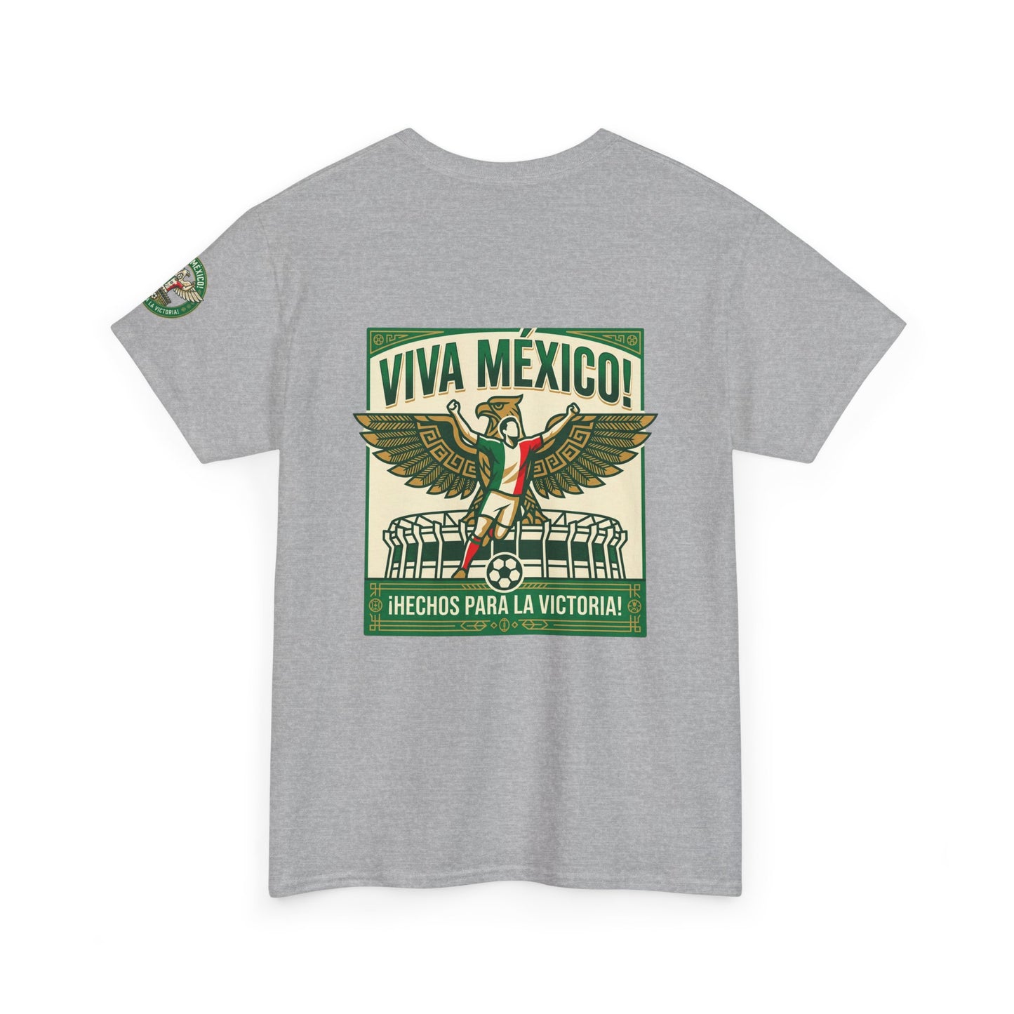 Viva México Soccer Tee — Patriotic Mexican Eagle Design (Hechos Para la Victoria)