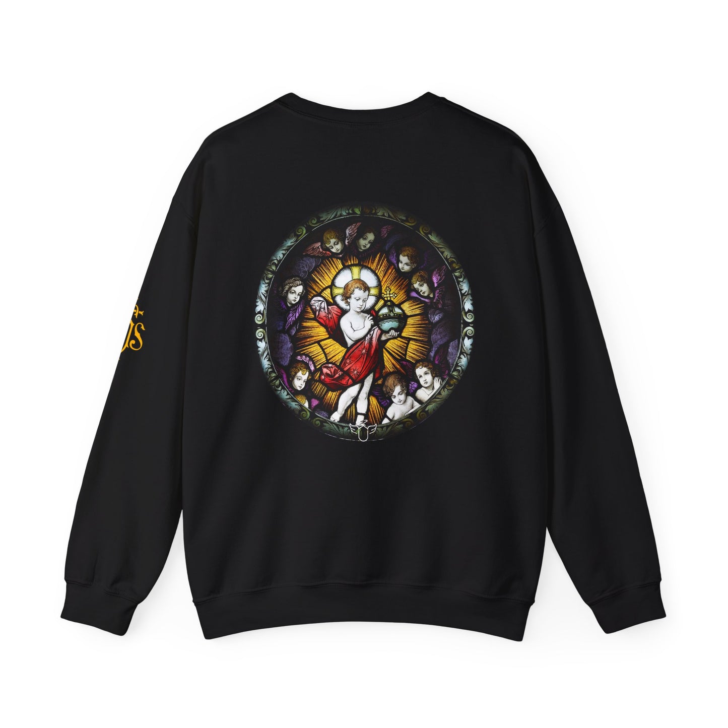 Catholic Stained Glass Designed Baby Jesus  Sweatshirt (CT)